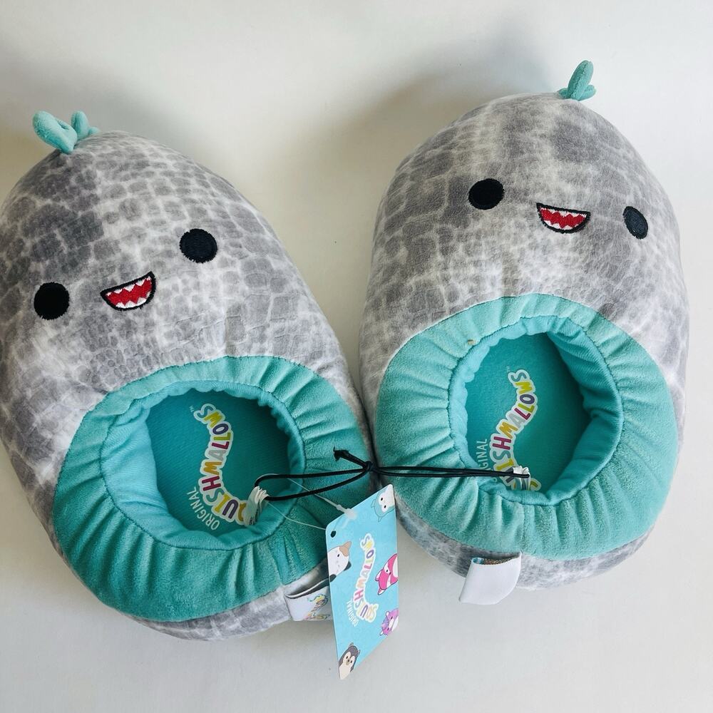 Squishmallows Plush Full Body Step In Slipper Cute‎ Green Dino Dinosaur Size 6-7